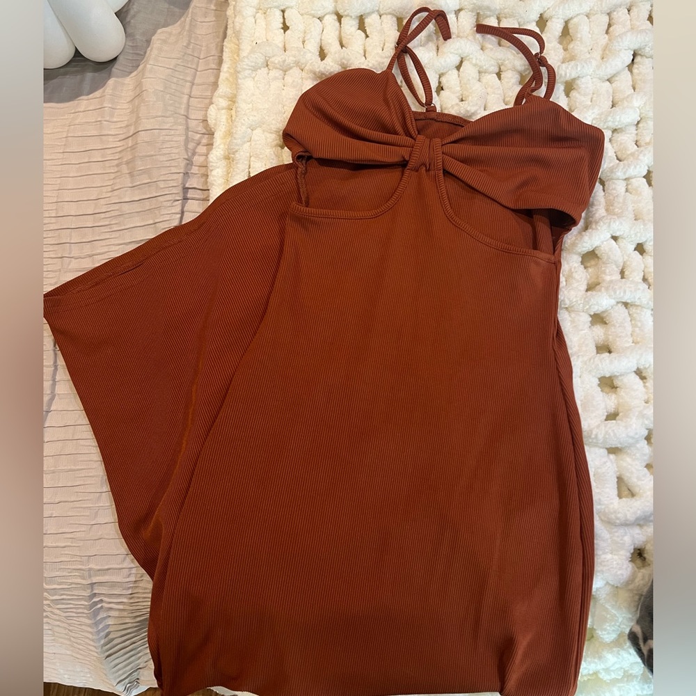 Orange maxi dress